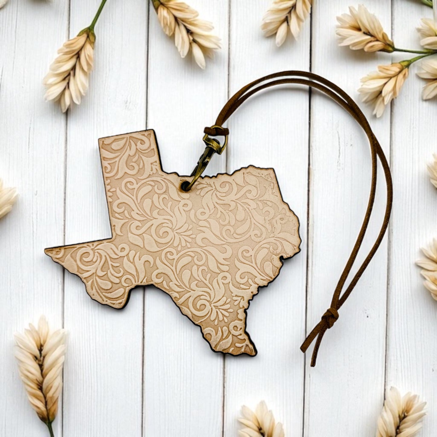 Tooled Texas Leather Freshie