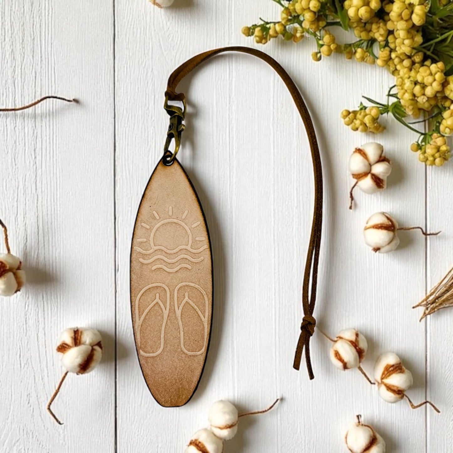 Beach Surfboard Leather Freshie