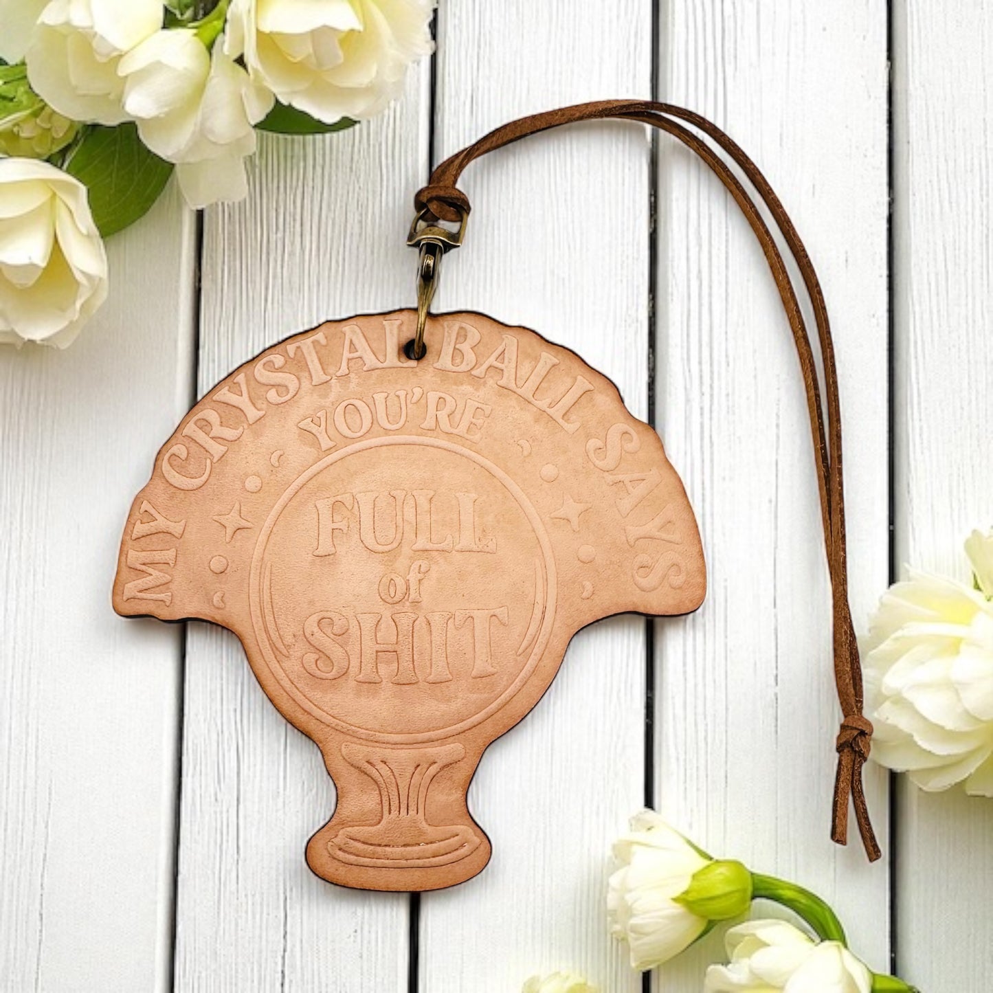 Ball Says Your Full of Shit Leather Freshie