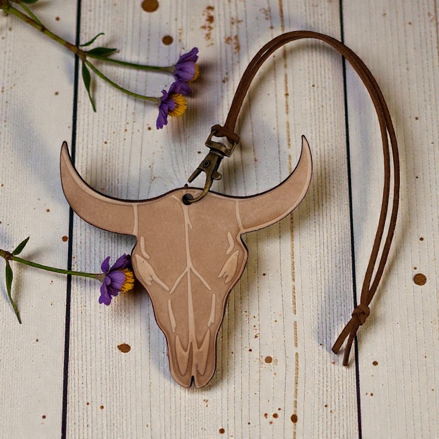 Cow Skull Leather Freshie