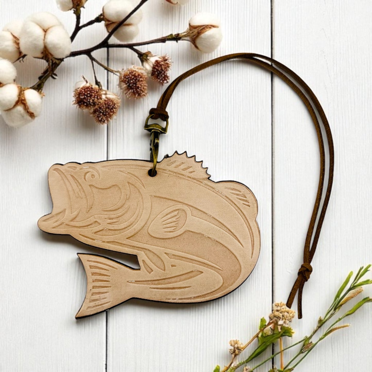 Bass Fish Leather Freshie