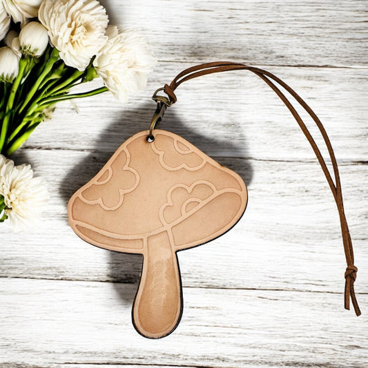 Floral Mushroom Leather Freshie
