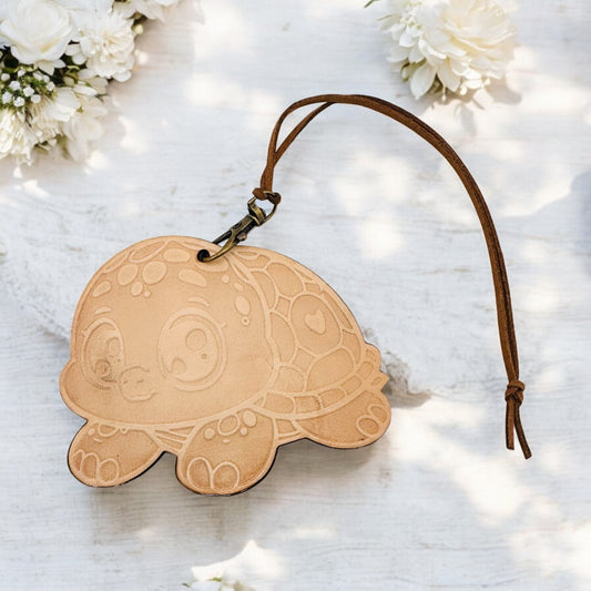 Cute Baby Turtle Leather Freshie